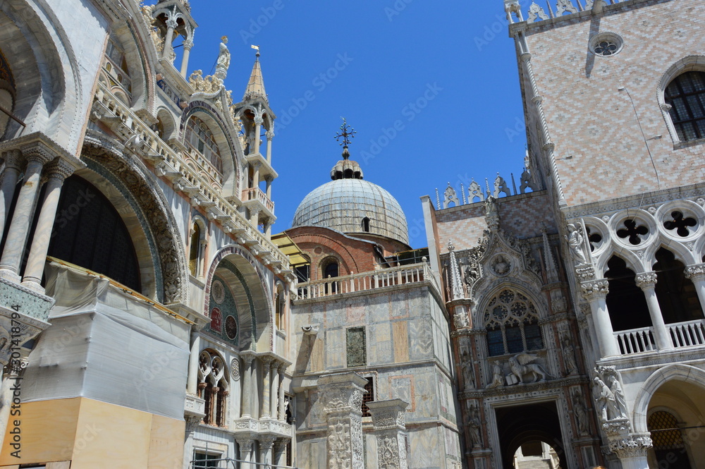 Venice (Italy). June 2019. St. Mark's Cathedral, where his relics are stored. Doge's Palace.