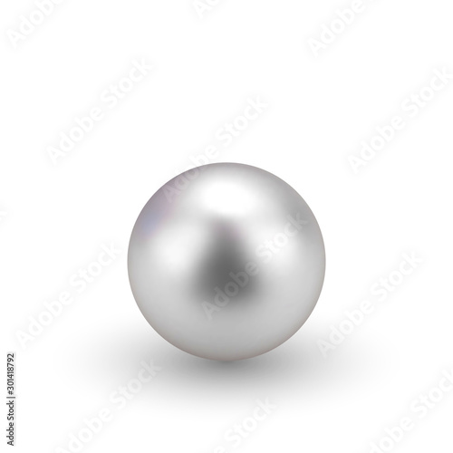 White and gray colors pearl. Vector illustration. presentation template