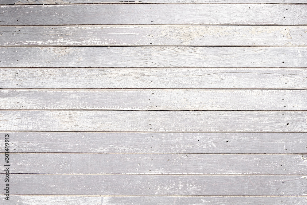 Fototapeta premium Old white wood flooring and texture.