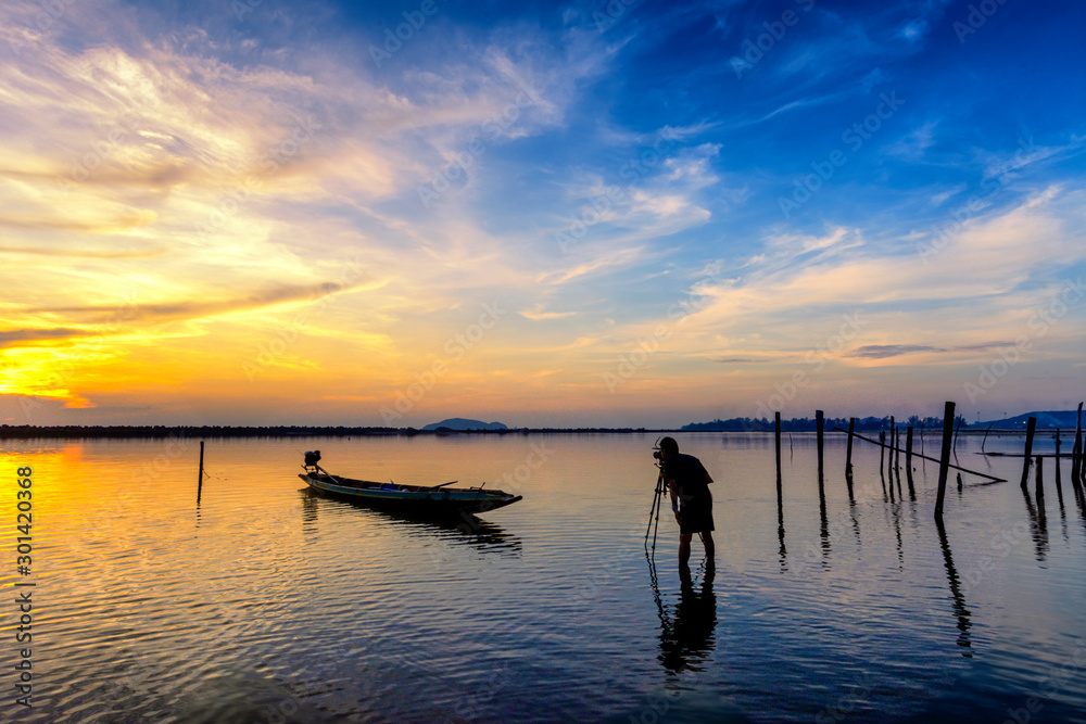 Scene of beautiful sunrise in the morning.