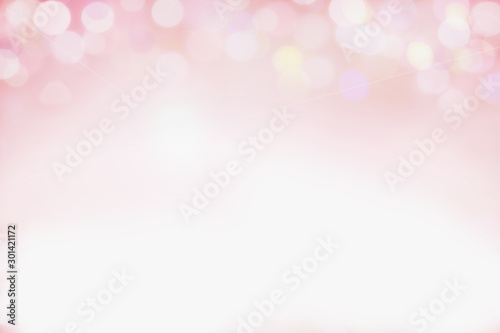 Beautiful pink bokeh background perfect for Valentines Day or Wedding Invitations. Free space for text. 