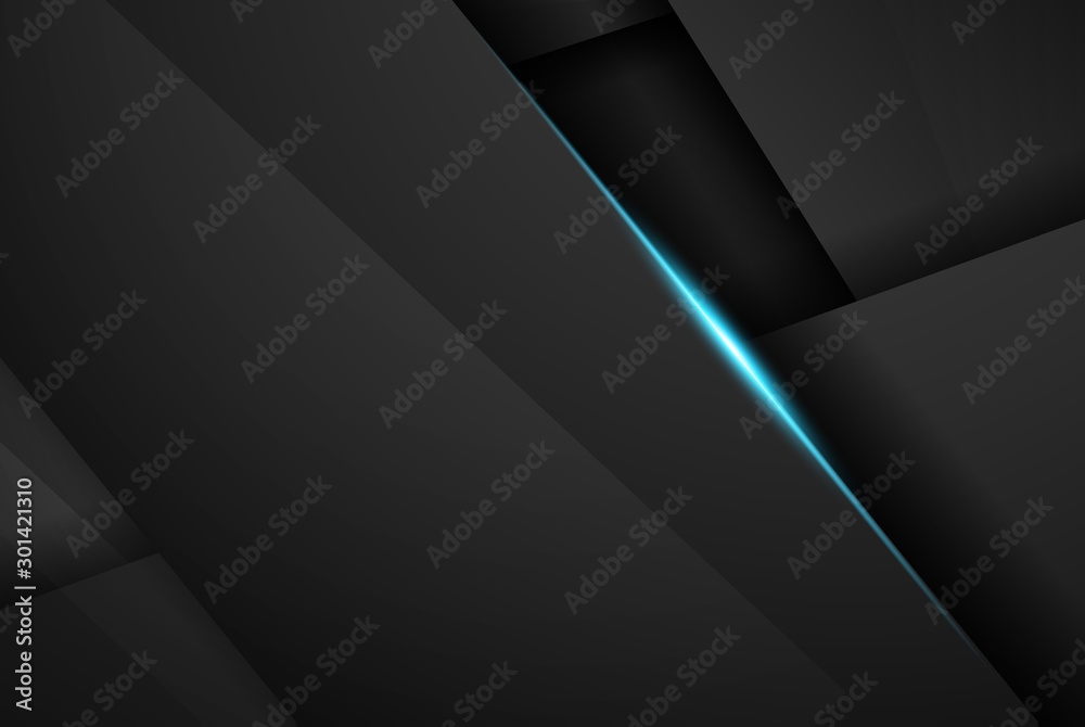 abstract metallic blue black frame layout modern tech design template background
