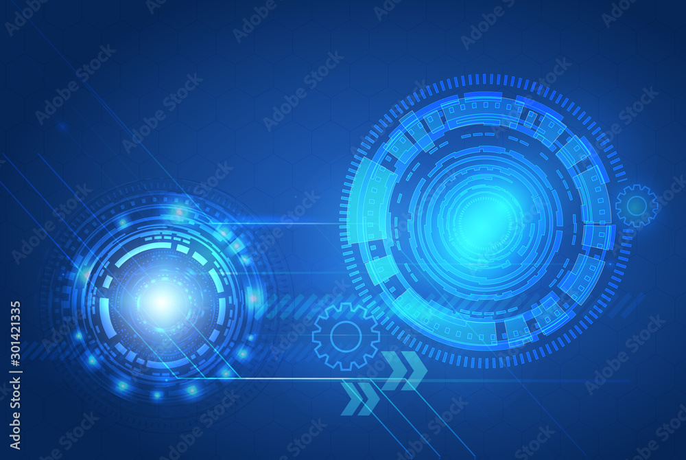 Vector Abstract futuristic circuit board. Global Network, computer technology dark blue color background , technology concept. Vector illustration Vector Abstract futuristic circuit board. Global Network, computer technology dark blue color background , technology concept. Vector illustration