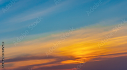 Sunset sky panoramic photo cloud background © Emoji Smileys People