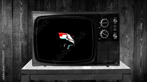 10 to 0 countdown with vintage tv static 3d glitch numbers background