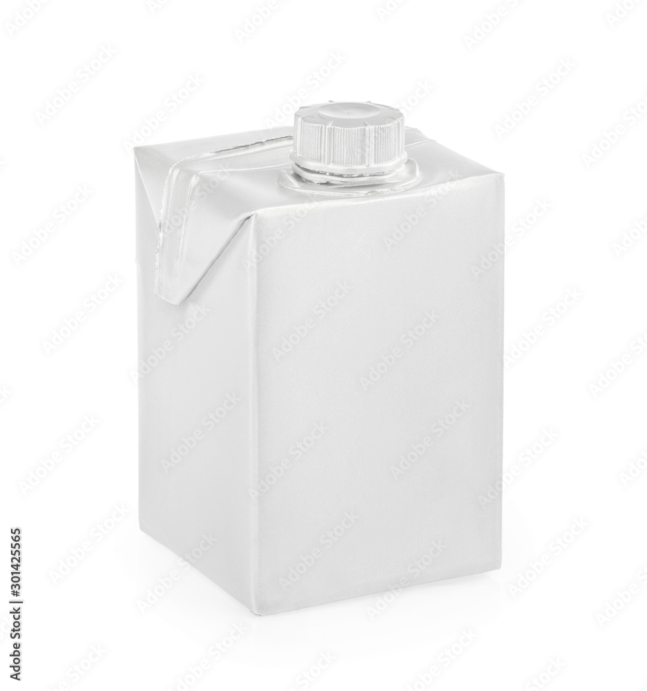 Blank Milk or Juice package isolated on white background. photography Blank Milk or Juice package isolated on white background. photography