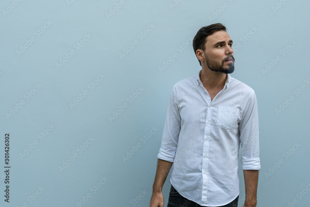 Young man smoking cigaraette outdoor -Image Young man smoking cigaraette outdoor -Image
