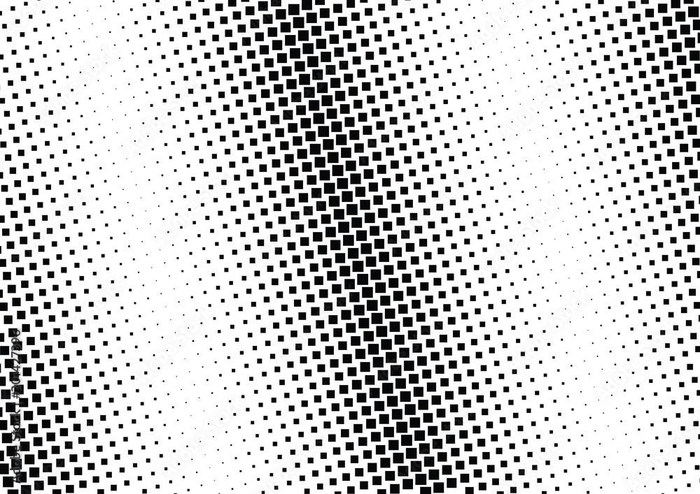 Fototapeta Abstract halftone dotted background. Monochrome pattern with square. Vector modern pop art texture for posters, sites, cover, business cards, postcards, grunge art, labels layout, stickers.