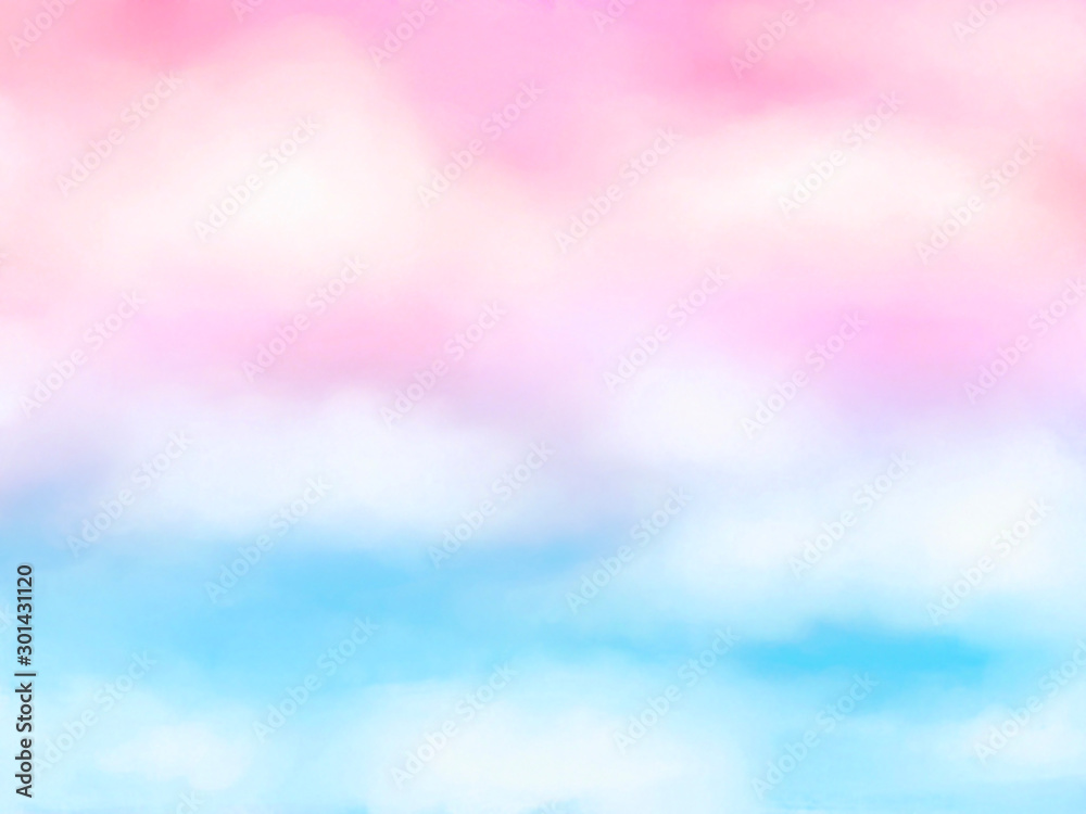 Cloud, Sky Painted sweet pink and blue  shade sky Background