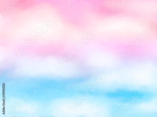 Cloud, Sky Painted sweet pink and blue shade sky Background
