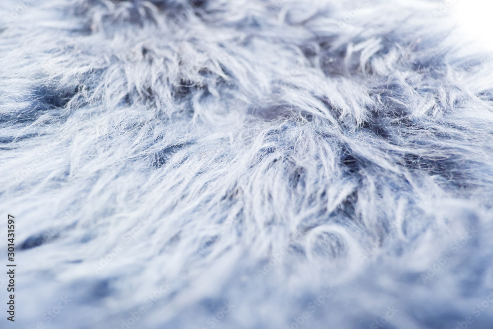 Blue fur texture for background Blue fur texture for background