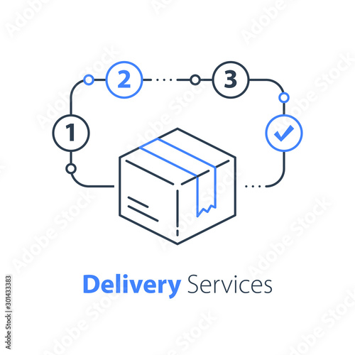 Order delivery, fast shipment, parcel distribution, transportation company