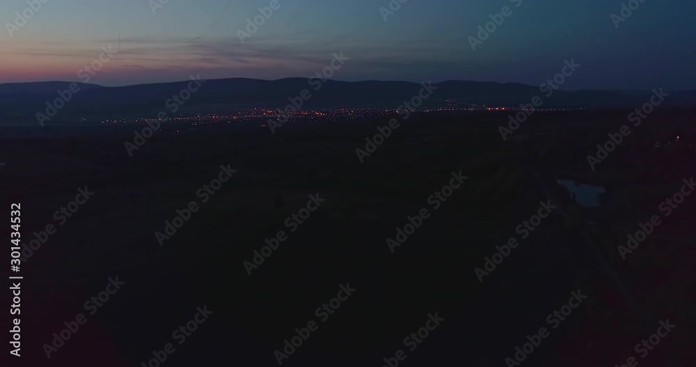 Autumn forest drone aerial shot at sunset. Overhead view of foliage trees in Hungary. Inspiring autumn season landscape panorama. Autumn forest drone aerial shot at sunset. Overhead view of foliage trees in Hungary. Inspiring autumn season landscape panorama.