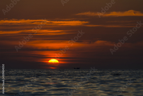 sunset over the sea