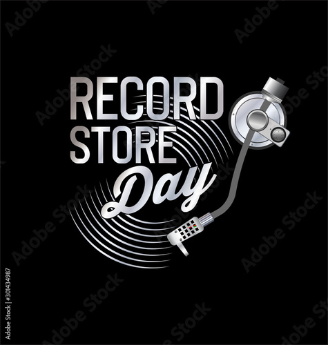 Retro vinyl record store day background collection 