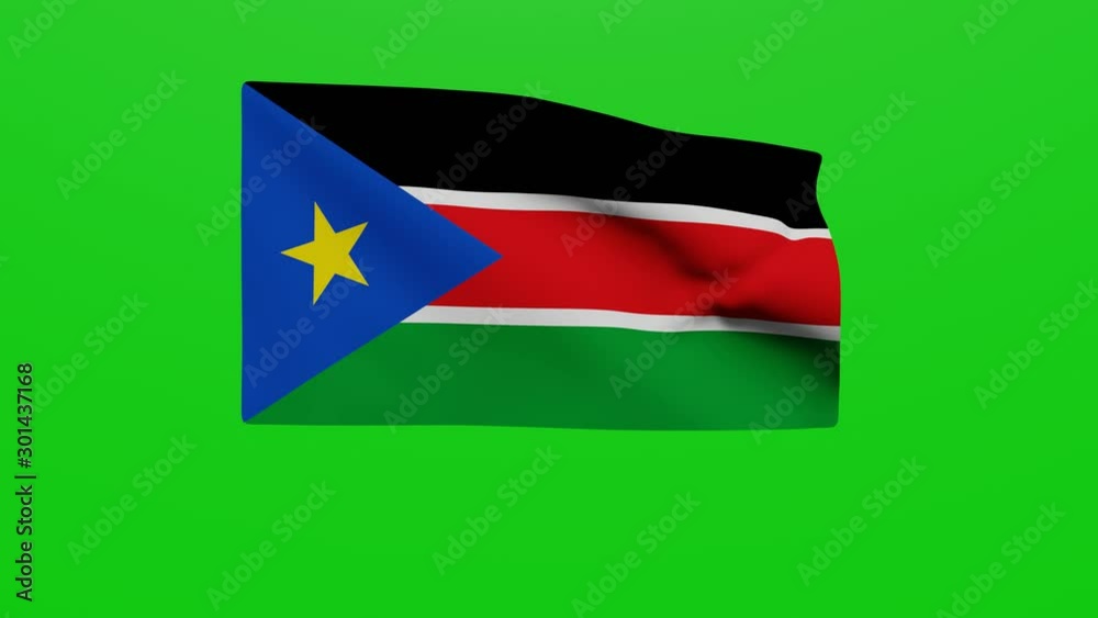 Bandera Sudán del Sur. Vídeo