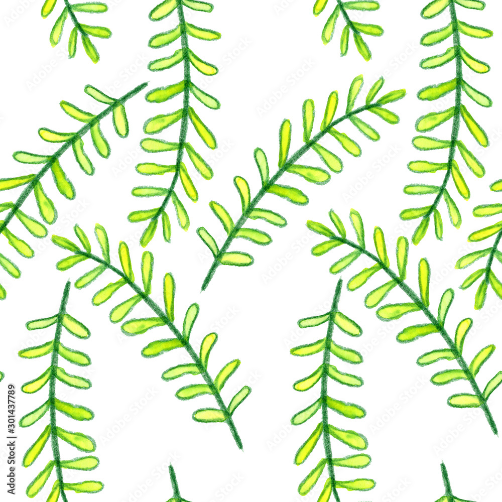 seamless pattern with green leaves seamless pattern with green leaves