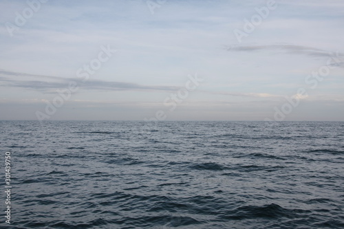 Horizonte marino visto desde el barco