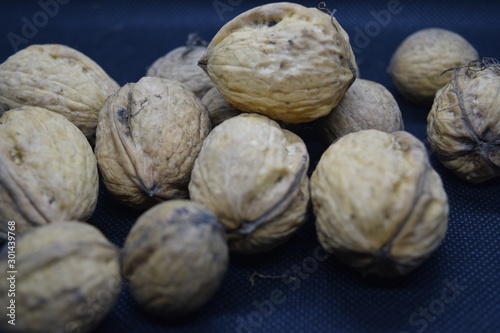 walnuts on wooden background