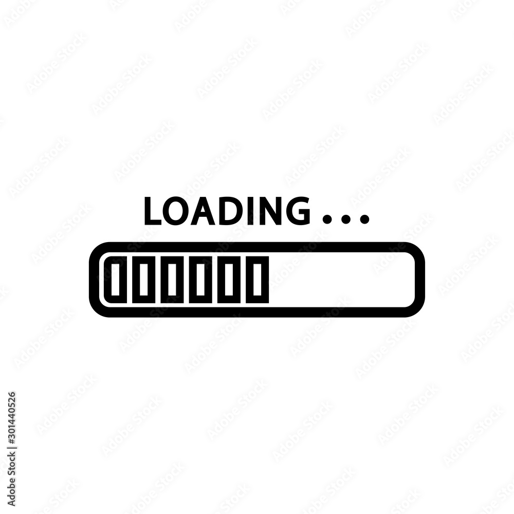 Obraz premium vector progress loading bar, loading icon, loading illustration