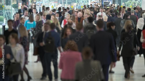 Wallpaper Mural Crowd of people walking indoors, the foreground is defocused, Torontodigital.ca