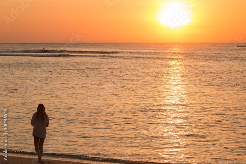 sunset on the beach