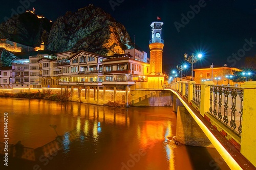 Amasya - Turkey. Yesilirmak is a fairy-tale city built on the banks of the river.