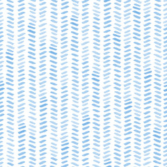 Acrylglasbilder Blau-weiße Muster Aquarell Streifen in Sanftem Blau  © Nubephoto