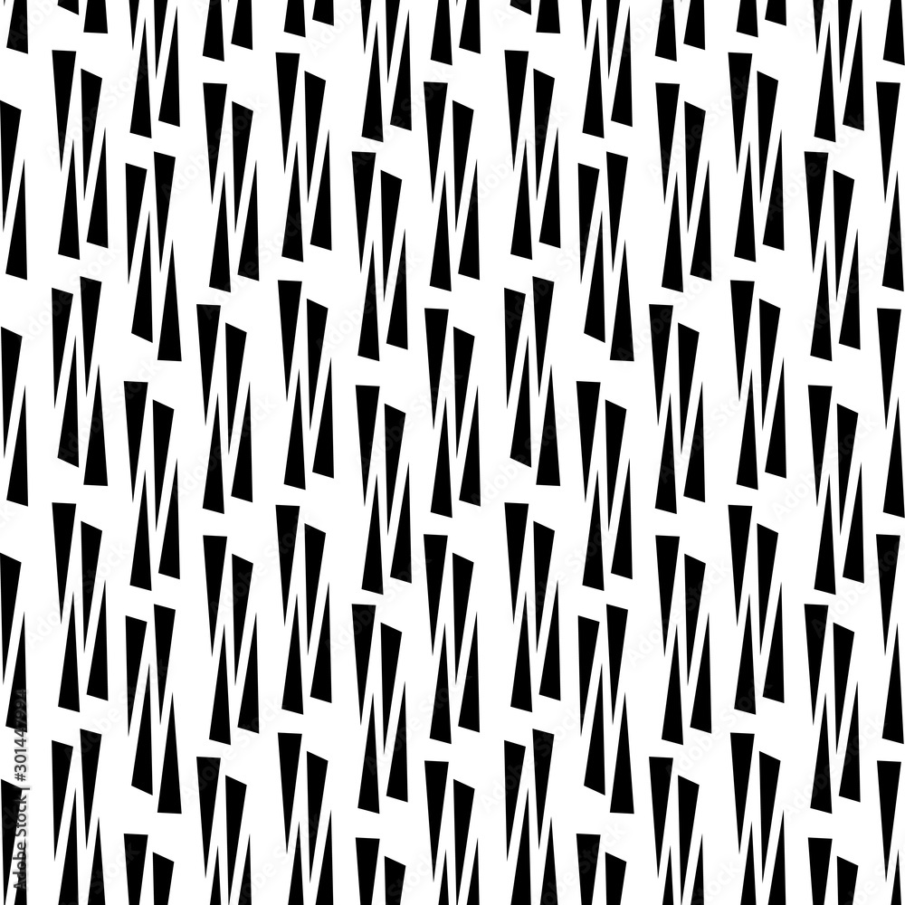 Abstract seamless pattern with graphyc elements - black triangles. Avant-garde collage style. Geometric wallpaper for business brochure, cover design. Abstract seamless pattern with graphyc elements - black triangles. Avant-garde collage style. Geometric wallpaper for business brochure, cover design.