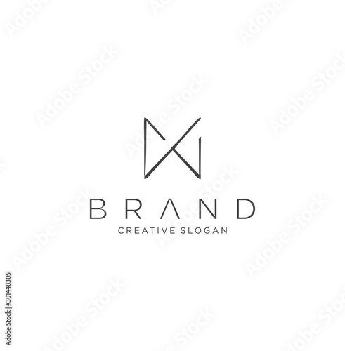 Free Download Monogram Letter M Logo With Thin Black Monogram Outline Contour. Modern Trendy Letter M Design Vector Illustration. - GFXLoad