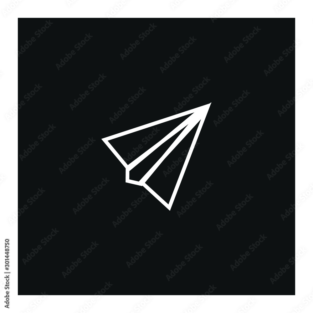 vector icon of simple forms of paper plane vector icon of simple forms of paper plane