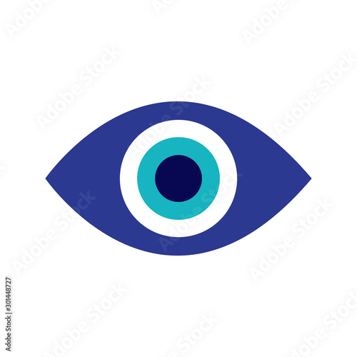 fatima eye flat icon, vector illustration