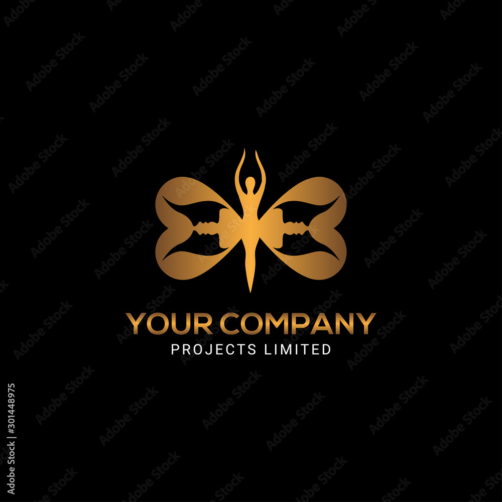 love, heart sign butterfly logo template design love, heart sign butterfly logo template design