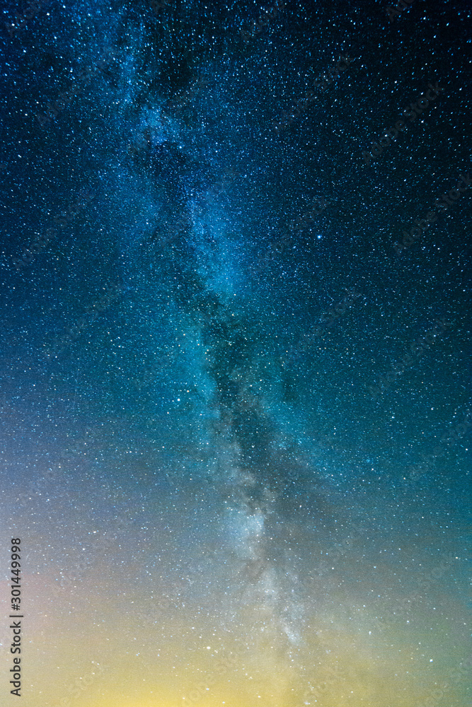 Fototapeta premium Milky Way over a forest at night