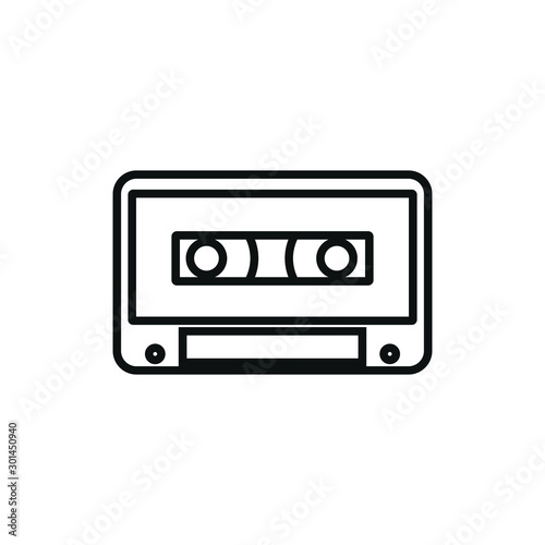 cassette tape simple shapes icon vector