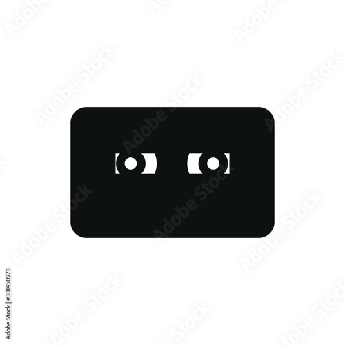 cassette tape simple shapes icon vector