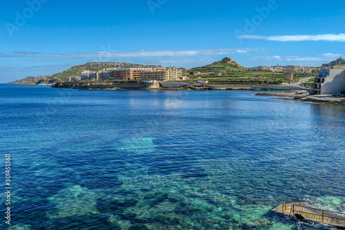 Obraz na płótnie View of Marsalforn Bay on Gozo island, Malta, Europe w salonie