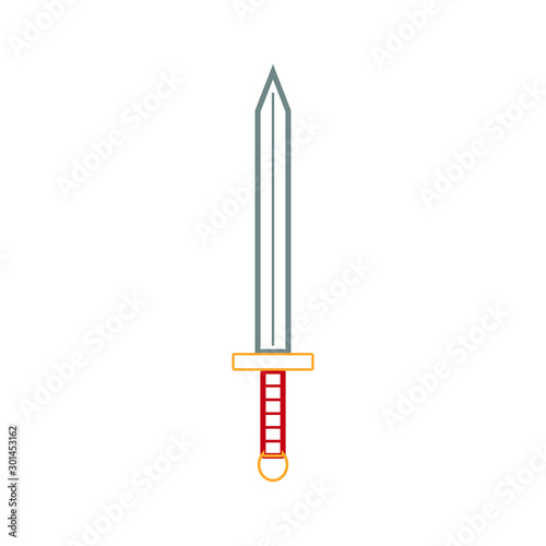 sword simple shapes icon vector