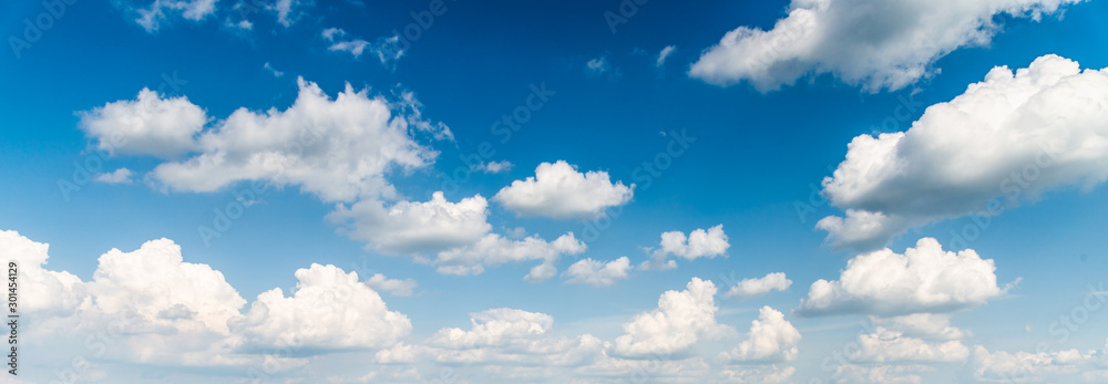 blue sky and clouds background - obrazy, fototapety, plakaty 