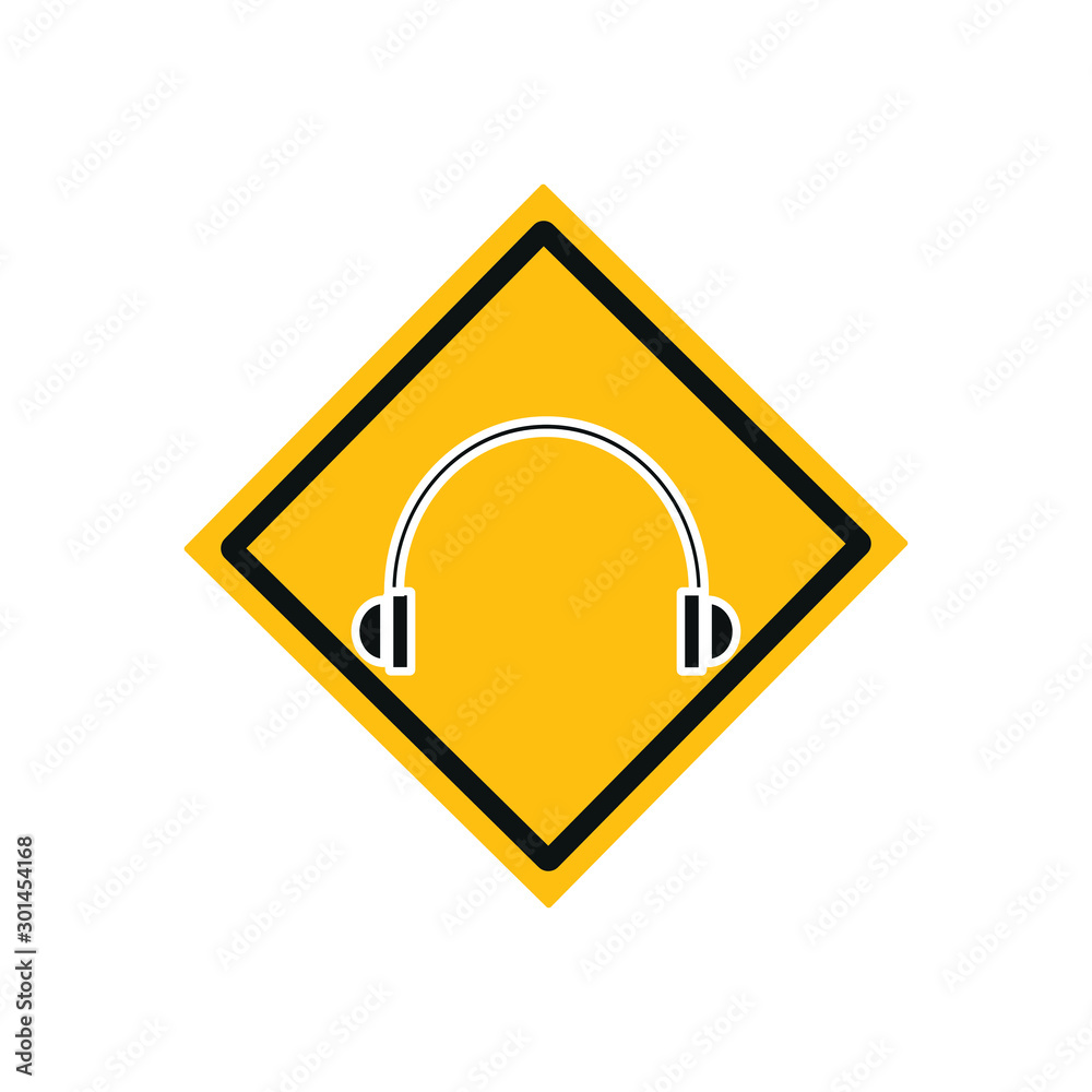 vector icon of simple canvas shapes to headphones vector icon of simple canvas shapes to headphones