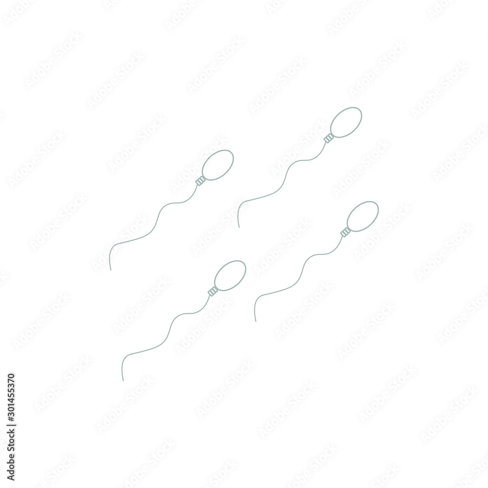 vector icon of simple forms of sperm