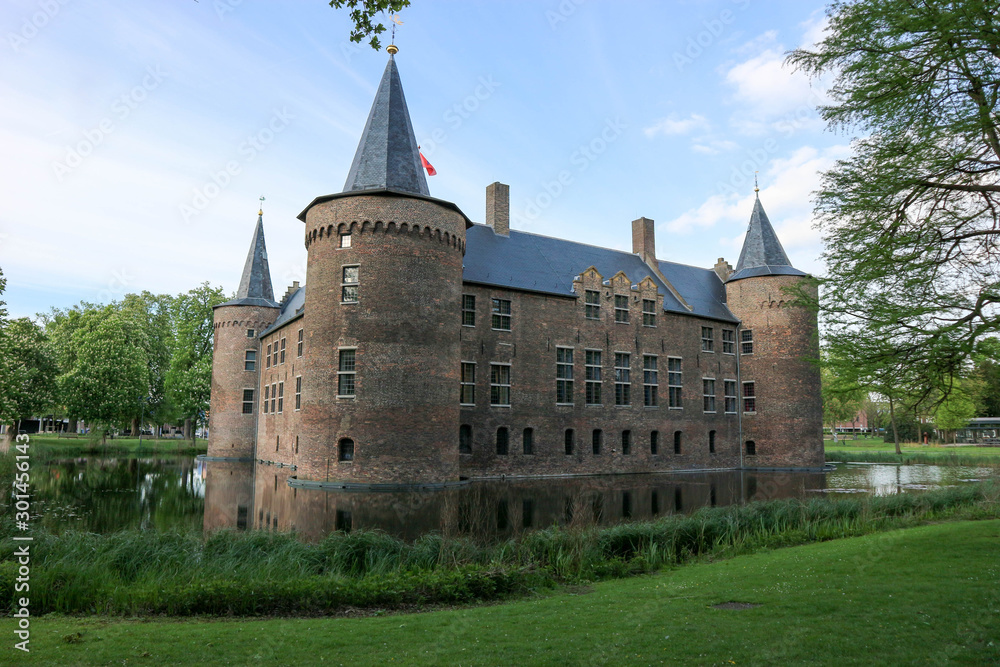 View to beautiful medieval castle Helmond, Netherlands