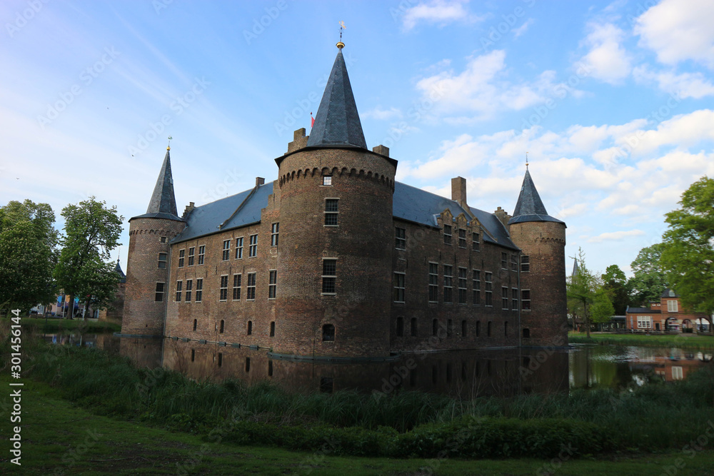 View to beautiful medieval castle Helmond, Netherlands