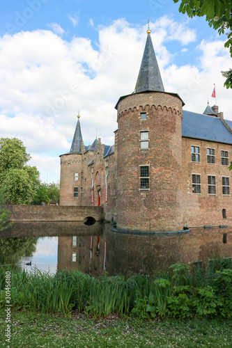 Wallpaper Mural Main gates of medieval castle Helmond with reflection in a moat, Netherlands Torontodigital.ca