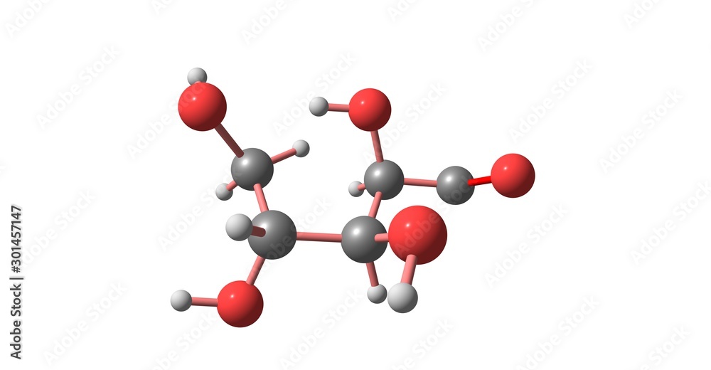 Xylose molecular structure isolated on white Xylose molecular structure isolated on white
