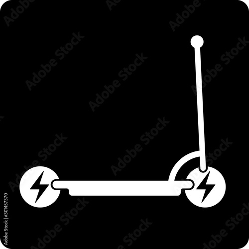 Ellectric scooter icon in g...