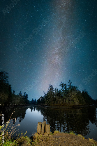 Milky Way At Blue Slough Along The Chehalis River