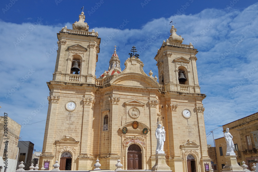 Basilica of Xaghra (Nativity of the Blessed Virgin Mary) on island Gozo, Malta