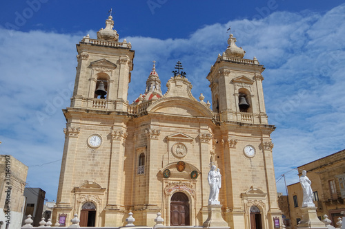 Basilica of Xaghra (Nativity of the Blessed Virgin Mary) on island Gozo, Malta