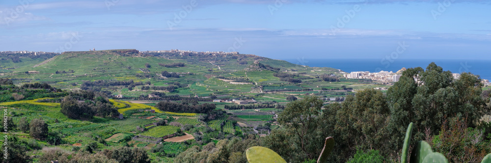 Landscape countryside scenery in Gozo, Mediterranean Sea, Malta